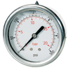 27mm 40mm 50mm 63mmStainless Steel Carbon Steel Case Brass Stainless Steel Fitting Bottom Back Connection Pressure Gauge Manometer