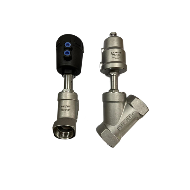 JZF Series Plastic And Stainless Steel Pneumatic Actuator Angle Seat Valve