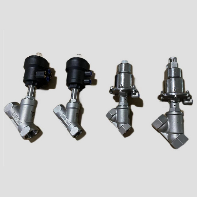 JZF Series Plastic And Stainless Steel Pneumatic Actuator Angle Seat Valve